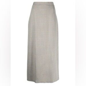 H&M Houndstooth Wrap Maxi Pencil Skirt Brown Women’s  S